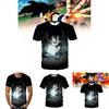 Trendy Anime Dragon Ball Series Men's T-shirt With Unique 3d Digital Print For Casual Wear