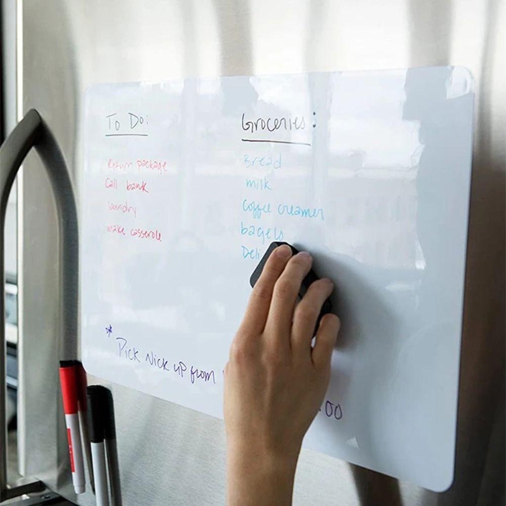 PET Magnetic Whiteboard A3/A4/A5 Refrigerator Magnet Portable Dry Erase White Board  School