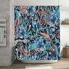 Underwater World Shower Curtain Blue Coral Jellyfish Print Home Decor Waterproof Bath Liner For Bathroom Decoration 69X72 Inches