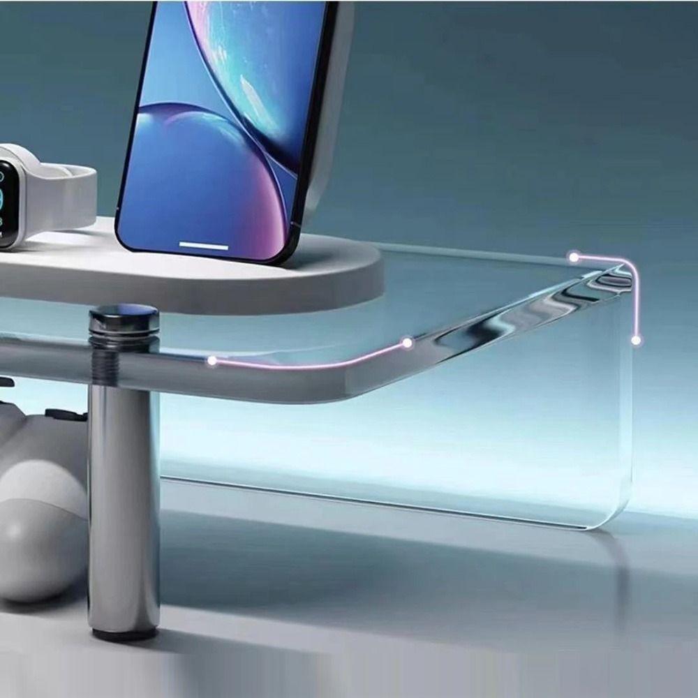 Space-Saving Acrylic Computer Stand Protect Neck Comfortable Viewing Height Computer Screen Rack Large Load Bearing Set