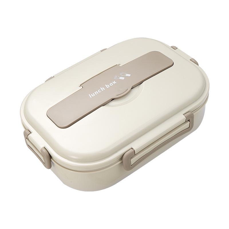 Large Stainless Steel Lunch Box with Lid and Soup Bowl, Insulated Meal Tray for Students and Office Workers