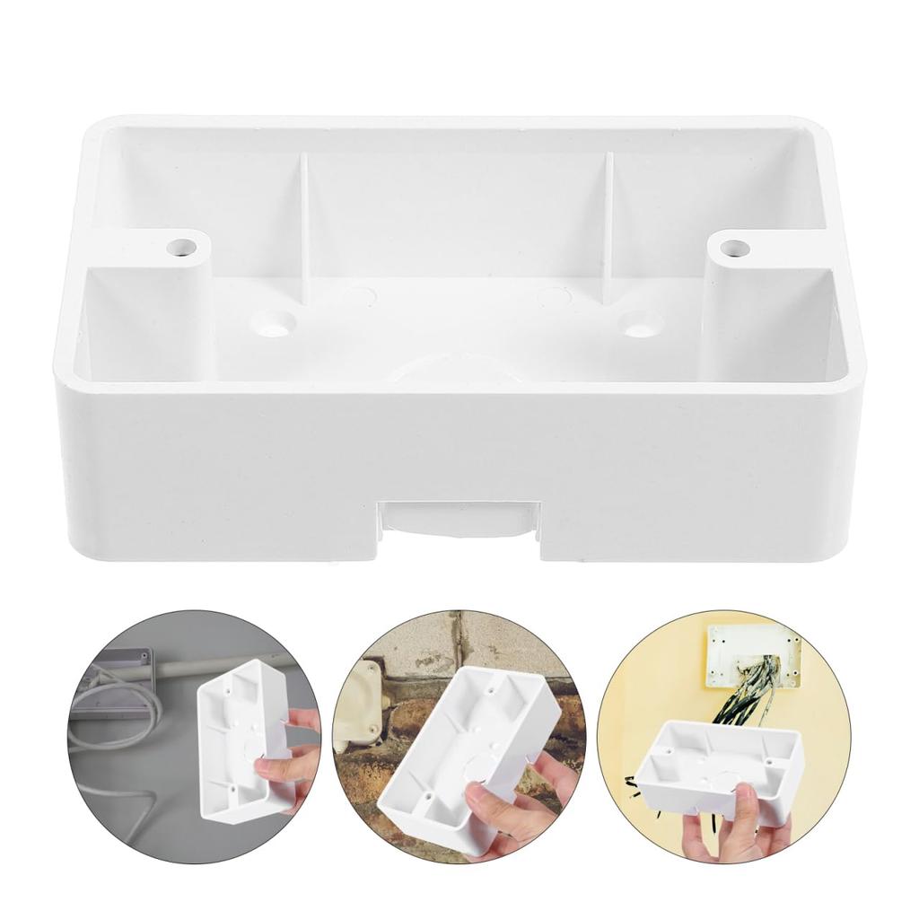 DOITOOL Surface Mount Outlet Box : 5 Pack Plastic Electrical Junction Boxes Electrical Outlet Box Single Gang Low Voltage Surface Mount Backbox -