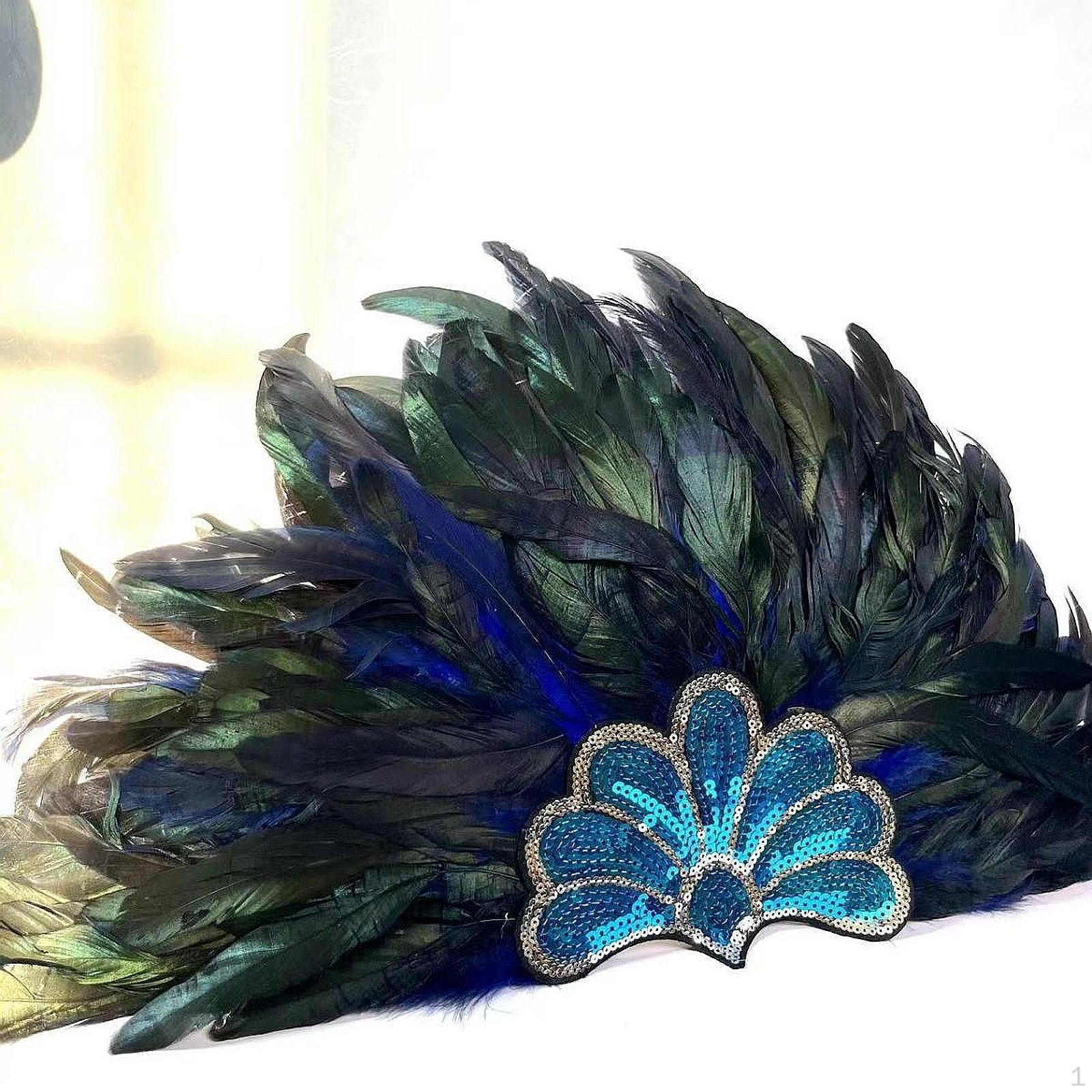 

Искусственное перо Головной убор Декоративный головной убор для взрослых Выступление синий