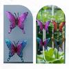 4Pcs Cute Butterflies Sculpture Ornaments Iron Animal Statues  Wall Background