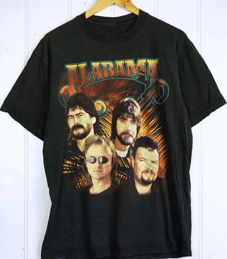 Alabama Band T shirt Funny Birthday Black Cotton Tee Vintage Gift For Men Women Unisex T-Shirt XL