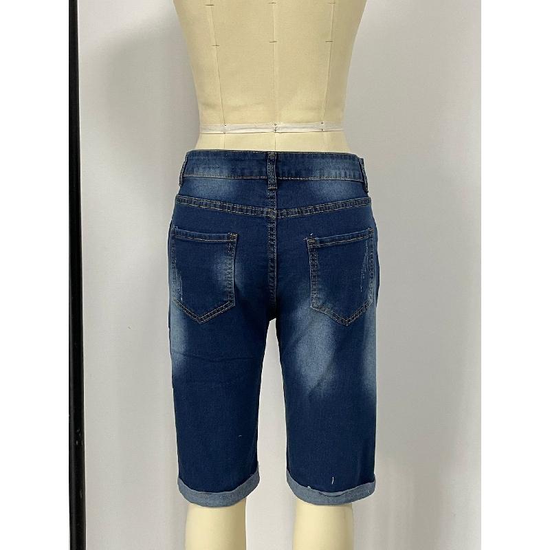 2026 Nuovi Jeans Strappati Casual Elasticizzati alla Moda da Uomo Pantaloni Corti