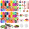 Creative Colorful Loom Bands Set Rainbow Bracelet Making Kit DIY Rubber Band Woven Bracelets Craft Toys For Girls Birthday Gifts