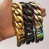 Bracelet Épais en Acier Titane Large 32 mm pour Homme - Bijou de Main Dominant en Acier Inoxydable, Vente Chaude.