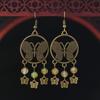 Retro butterfly fringed earrings niche design exotic long temperament high-end earrings women