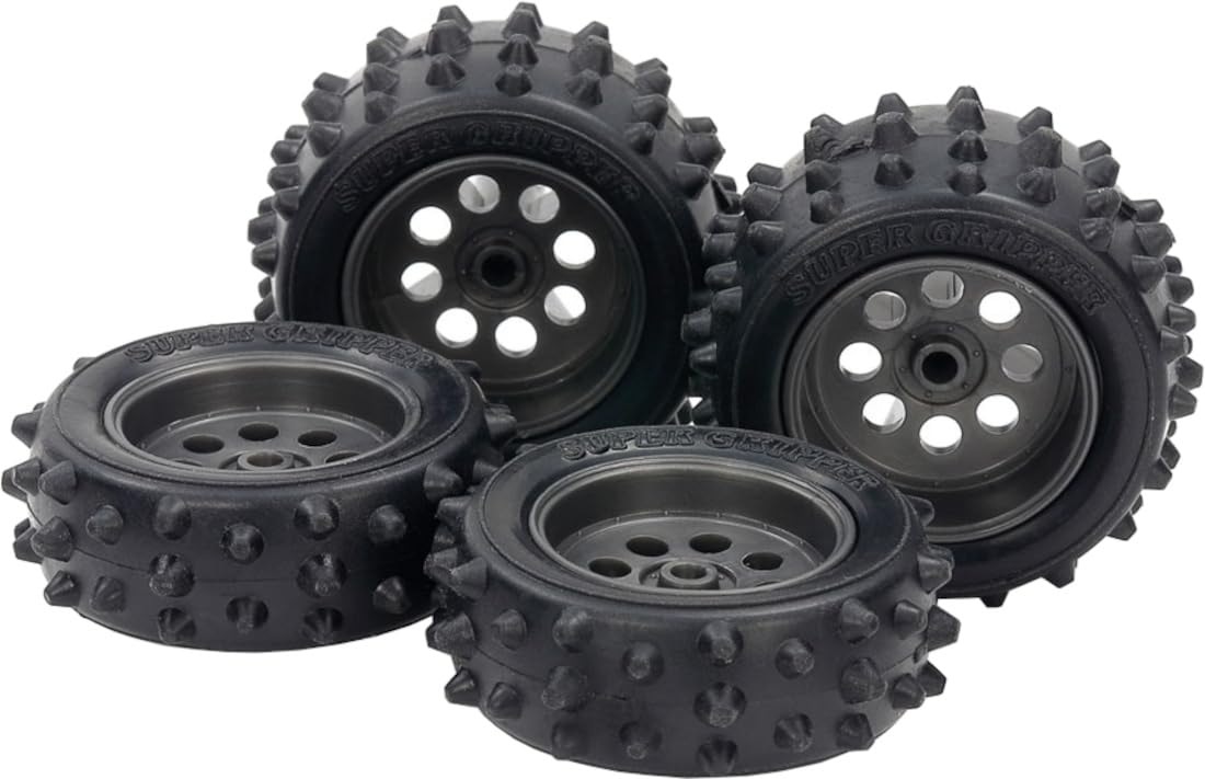 

Tamiya Mini 4WD Upgrade Parts Series 547 EZ Chassis Spiked Tire Wheel Set 15547 No. &
