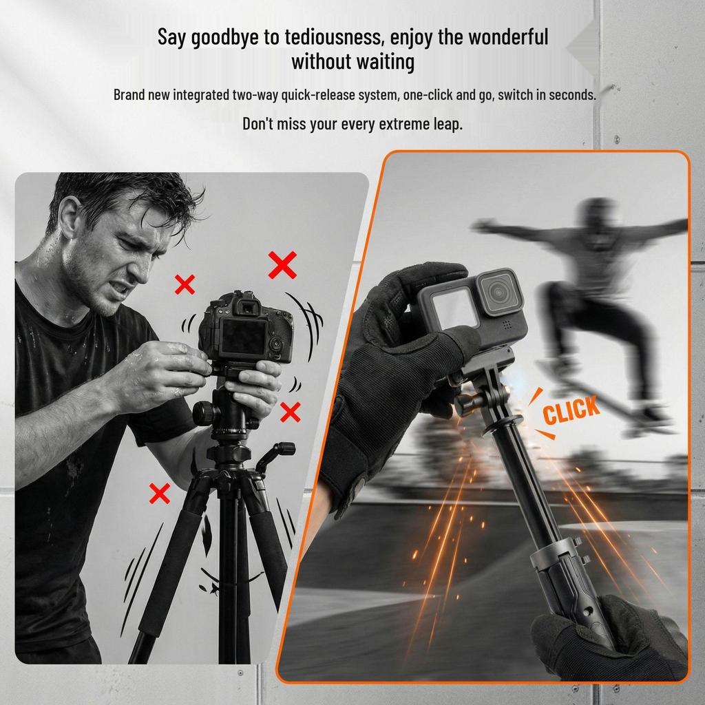 Handheld Stabilizer for DJI OSMO 360, Action 5Pro, 4, 3 Sports Cameras