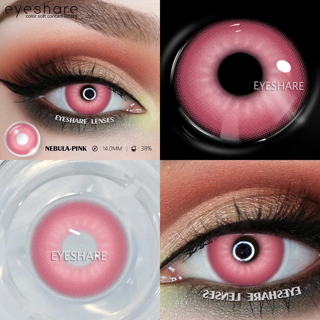 Eyeshare 2 Stück Cosplay Farbige Kontaktlinsen Anime Kontaktlinsen Blaue Augenlinsen Jährlich Verrücktes Halloween Make-up Farbige Linse