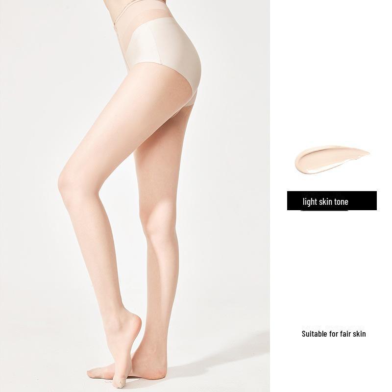 Seamless Ultra-Thin Pineapple Silk Stockings: Women's Durable, Anti-Snag, Sunscreen, 0D Concealer Skin Care Socks