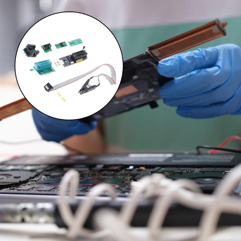 Portable CH341B IC Programmer Set with High Compatibility for Various Chip Types and Easy Operation