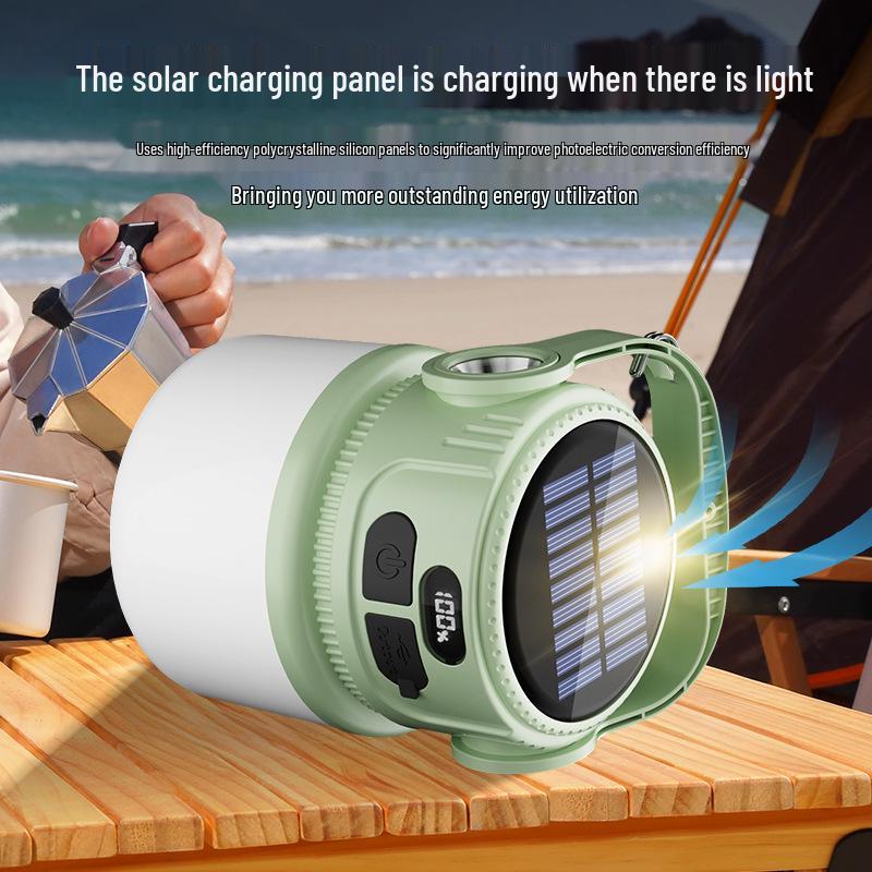 Portable Rechargeable Outdoor LED Solar Camping Lantern Lamp