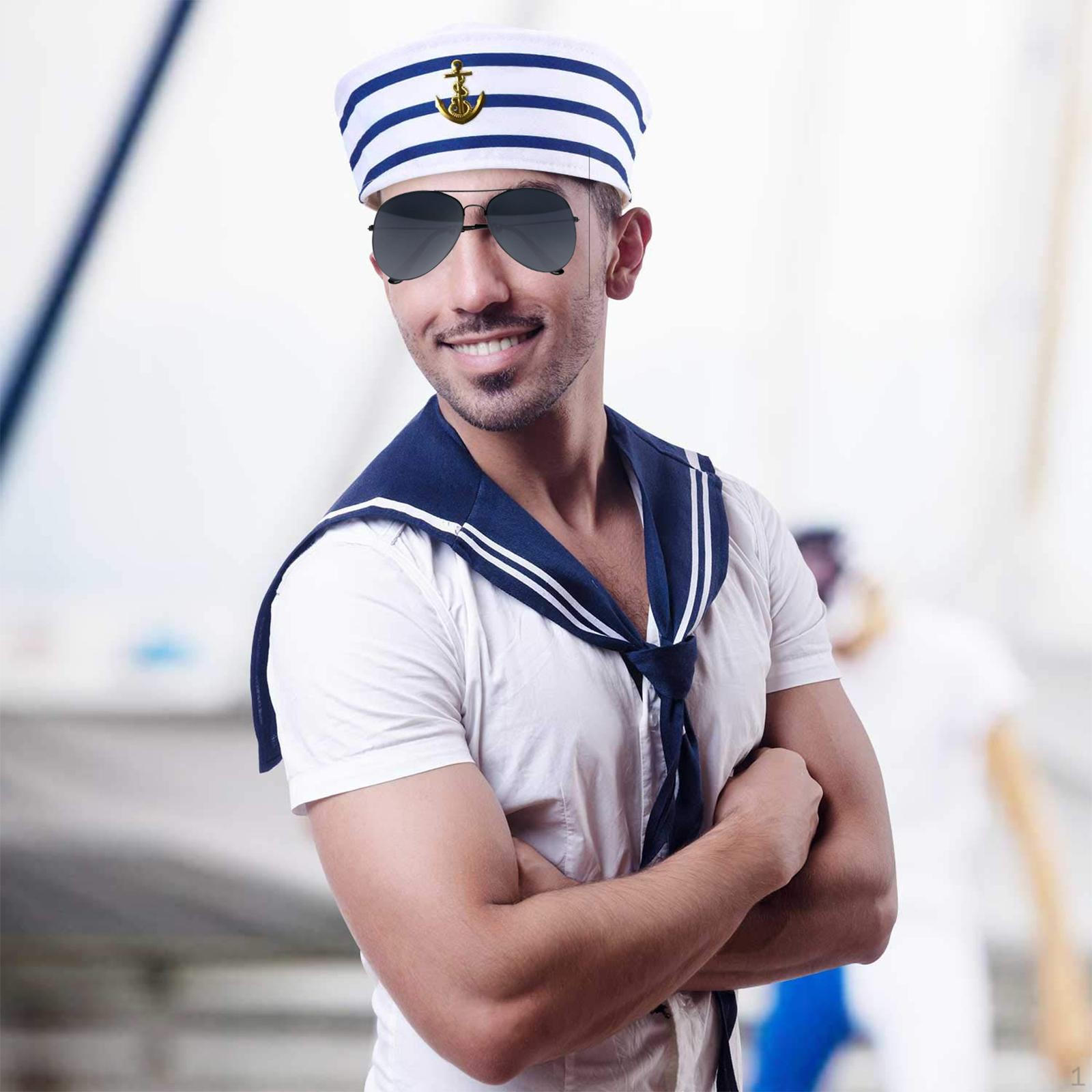 

Яхта Лодка Военно-морская шляпа Маскарад Моряк для мужчин женщин Вечеринка Хэллоуин