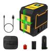 Janmifly LV2Y Green Laser Automatic High Magnetic USB and Japanese Instruction Manual Included Level, Rechargeable, 3-Level Dimming, ±3° Leveling,