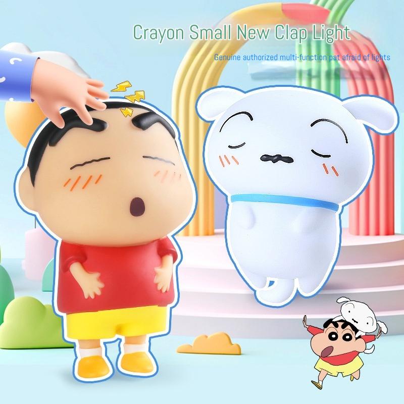 Crayon Shin Chan Genuine Pat On The Head Lamp Creative Design Three Levels Small Night Lamp Student Children Desktop Gift