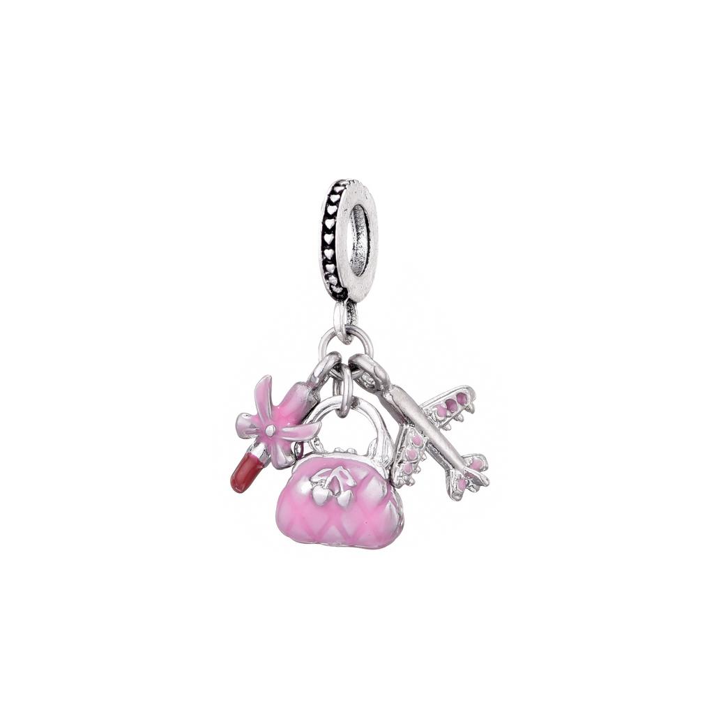 S925 Silver Cute Bear Giraffe Flower Heart Butterfly Bead Bracelet DIY Jewelry Making Kit
