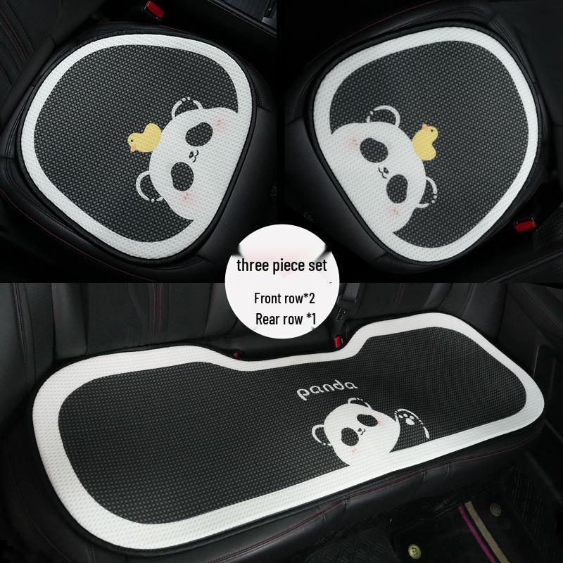 Blue Rain Honeycomb Panda Car Seat Cushion: Universal, High-End, All-Season Pad & Cover