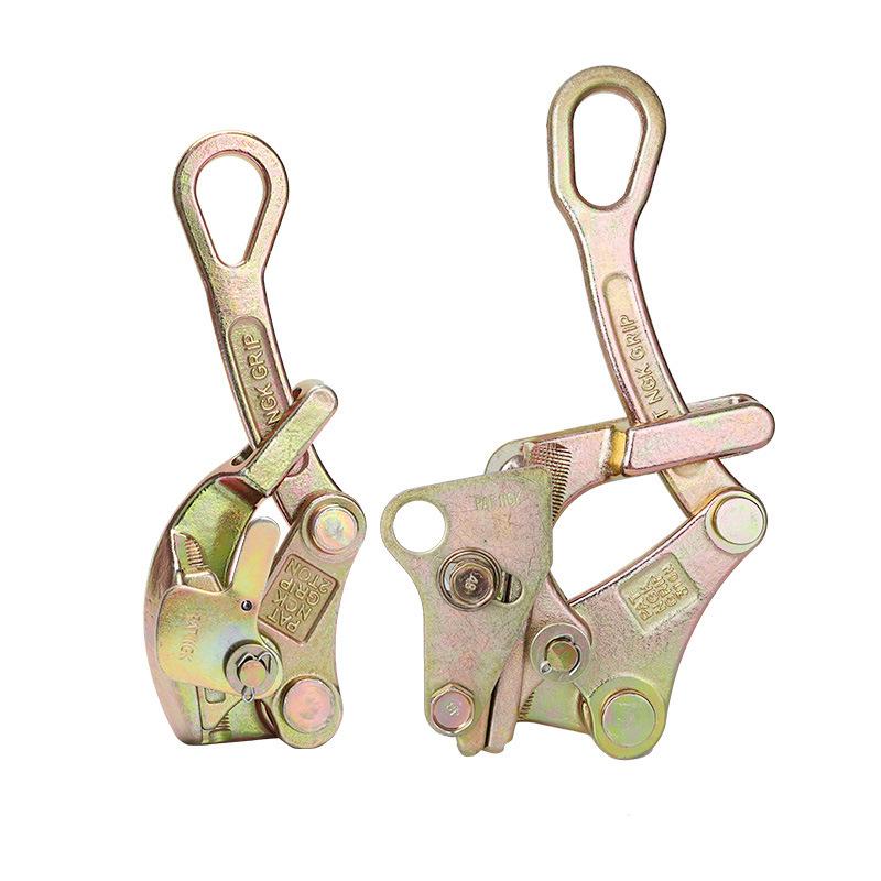 Multifunctional 1 Ton Wire Rope Jaw Clamp Electricity Cable Grip Pulling Non-Slip Haven Mini Tightening Manual Tool