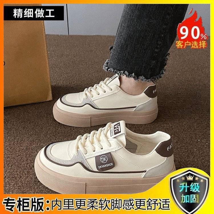 

Thick-soled casual versatile heightening thick-soled women s new spring and autumn retro student lightweight sports shoes 40 хаки