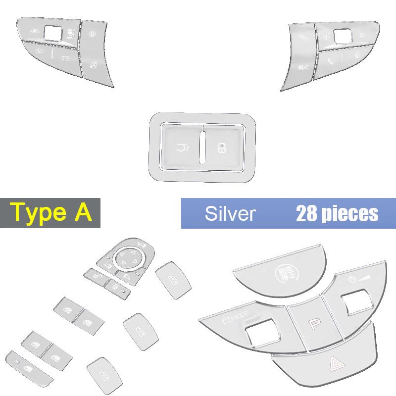 For BYD Seal  2024 Aluminum alloy button switch sticker gear shift panel Steering wheel Window lift Electric tailgate switch