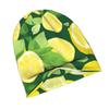 ZLIENSZUS Lemon & Print Knit Hat for Adults - Yellow with Green, Flat Lemon Suitable for Weekend Outfits, Casual City Wear, Everyday Style, Versatile 