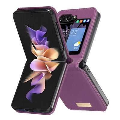For Samsung Galaxy  Z Flip 6 Z Flip 5 Case 5G Leather Fashion Business Phone Cover Folding Protective Shockproof Coque Fundas