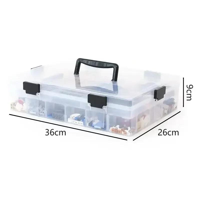 Building Block Storage Box Large Capacity Plastic Organizer for Hardware Screw Nut Small Parts Container Tool Case 7790₽
