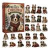 Surprise Mystery Gifts 2026 Dog Christmas Advent Calendar, 24-Day Acrylic 2D Ornament Set Xmas Party Favors with Cute Puppy Designs, Tree Hanging