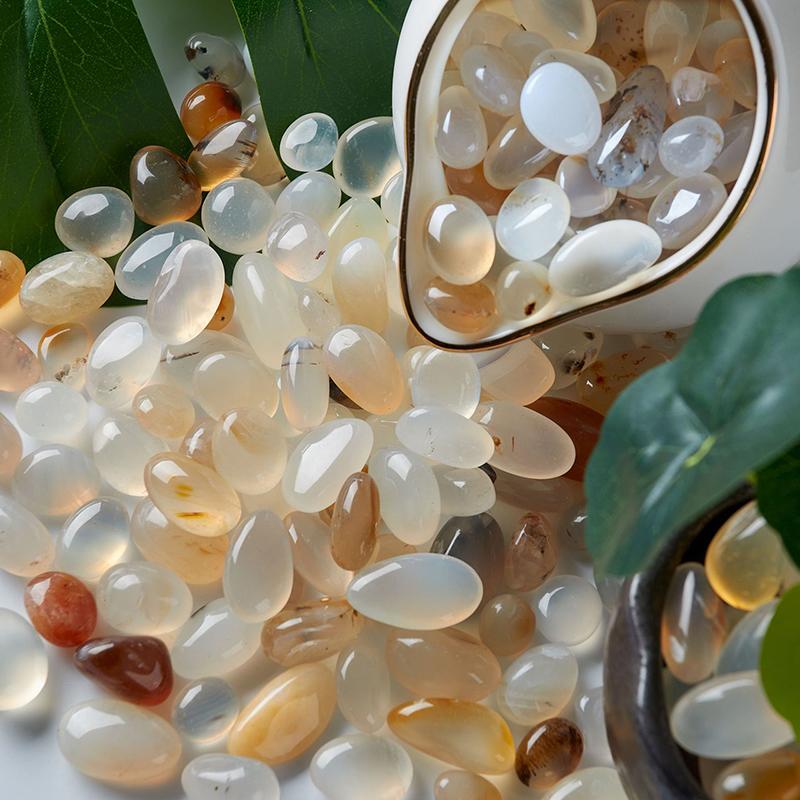 Colorful Mixed Agate Stone Tumbled Stones Pebble Fish Tank Decoration Vase Filler Landscape Home Decor