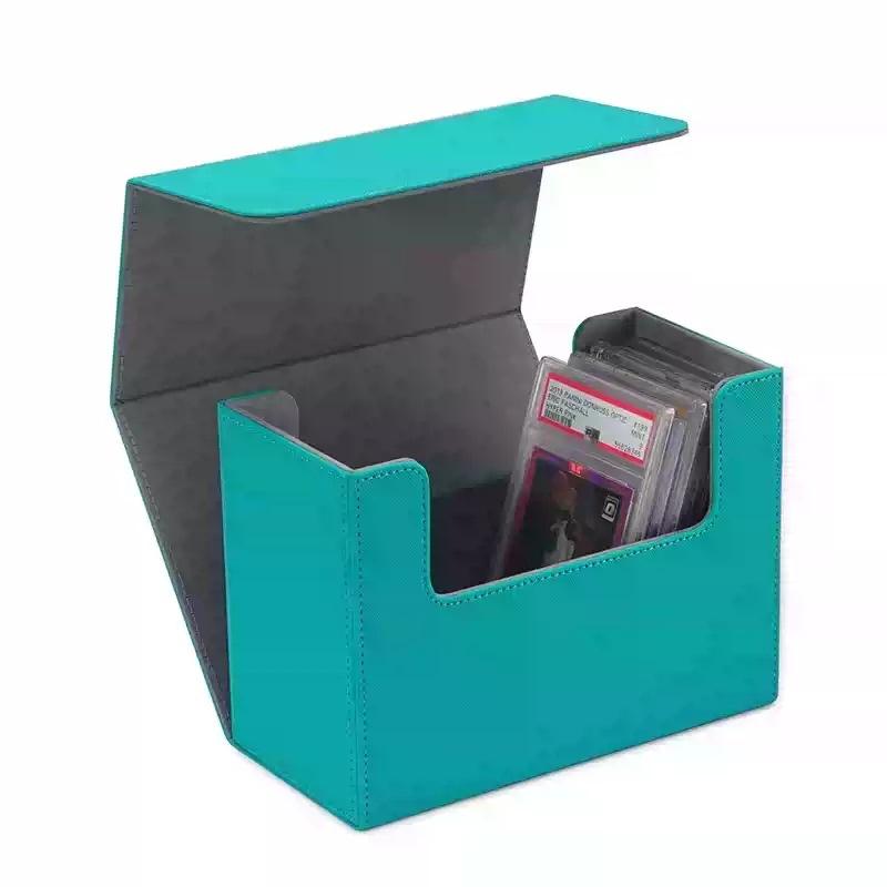 

Чехол для карт Таро из ПУ кожи, коробка для хранения с зажимом для карт, коллекция карт звезд НБА, карт Пок é мон, карт Короля Игр, карта с рейтингом PSA, коробка-кирпич для карт