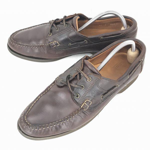 

Vintage Allen Edmonds Key Largo Leather Moccasin Deck Shoes Dark Brown 28.5(USED)