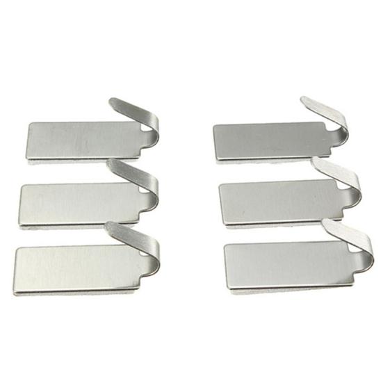 6Pcs Self Adhesive Kitchen Bathroom Wall Door Stainless Steel Sticky Hook Hanger
