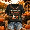 Men's Casual Short Sleeve T-Shirt with I M Letter Graphic Print for Everyday Wear