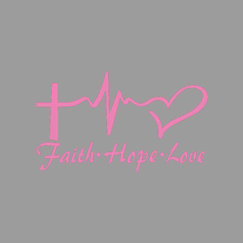 Faith Hope love Let love and hope never die creative&funny stickers for cartoon fans&lover,high quality for car trucks laptops