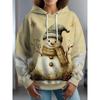 Fashion Women's Hooded Sweater 3D Casual Color Printing Casual Long Sleeve Sweater