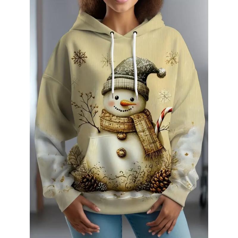 Fashion Women's Hooded Sweater 3D Casual Color Printing Casual Long Sleeve Sweater