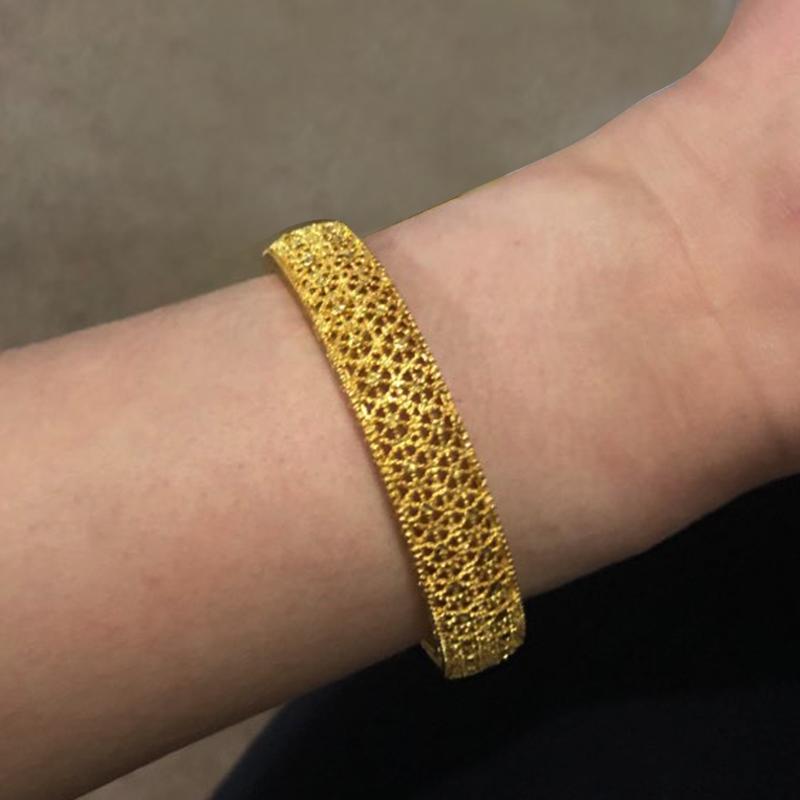 Dubai Gold Color Bangles for Women Dubai Bride Wedding Ethiopian Bracelet Africa Bangle Arab Jewelry Gold Charm Bracelet