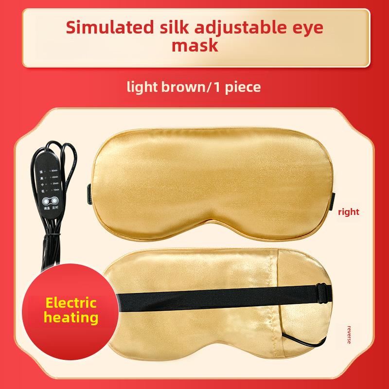 

Шелковая согревающая маска для глаз с питанием от USB, графеном и полынью для терапии сна