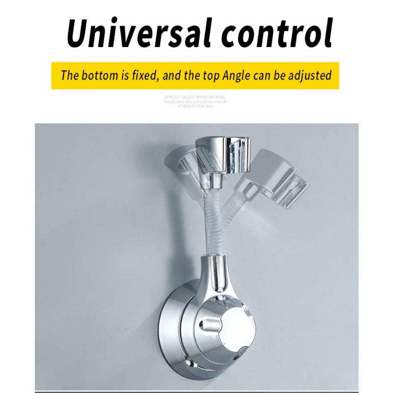 Rotation Suction Cup Shower Holder Multi-Direction Adjustment Shower Head Base Bathroom Nail Free Bracket Shower Accessories