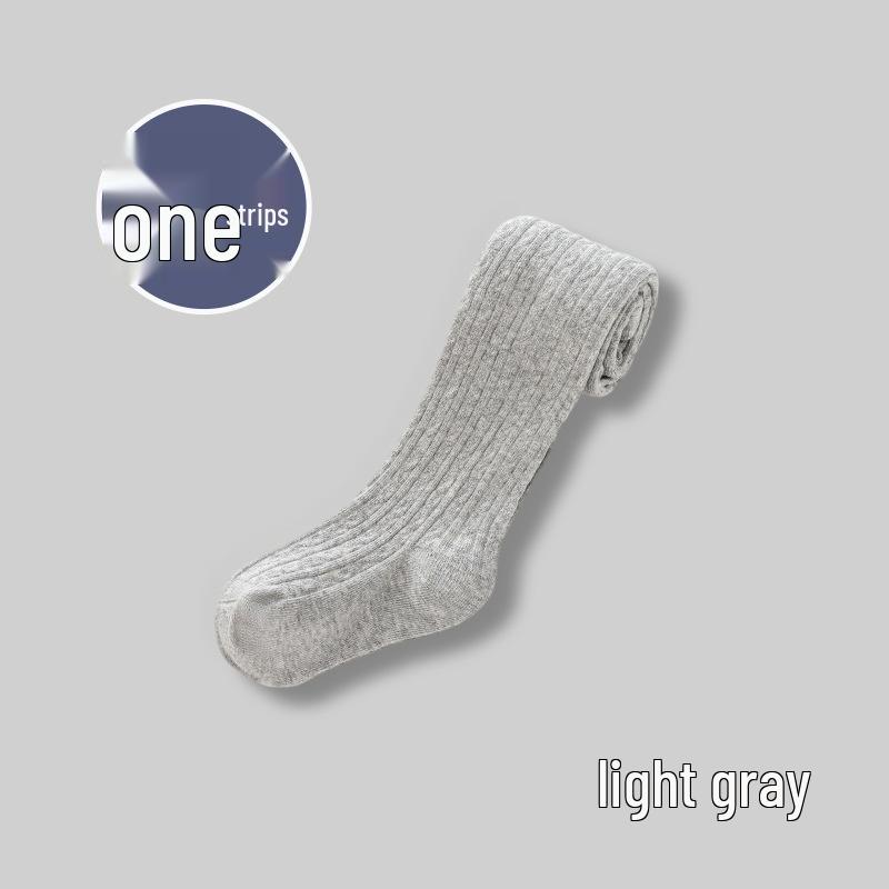 Stickade babystrumpbyxor - Andningsbara vår/höst strumpbyxor för spädbarn med kabelstickad design