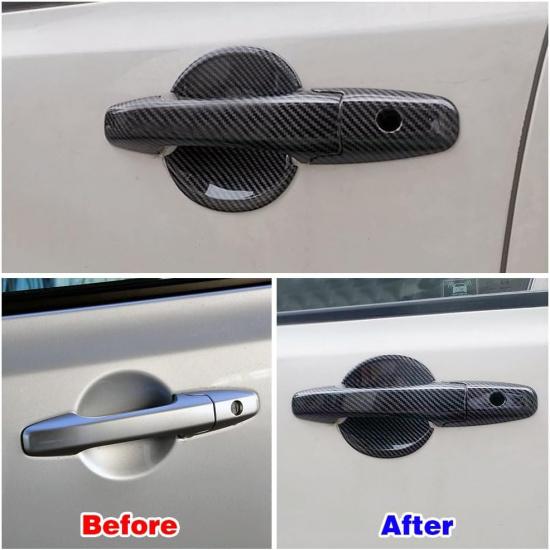Compatible for Honda Civic 2006 2007 2008 2009 2010 2011 Exterior Door Handle Cover and Door Bowl Covers Scratch Protector Decor (Chrome Color)