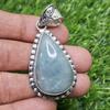 Natural Aquamarine Pendant 925 Sterling Silver Pendant Gemstone Pendant Pear Shape Pendant Gift for Her