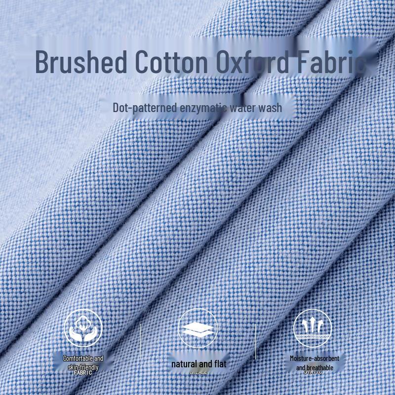 Sugon Men's Oxford Brushed Cotton Long Sleeve Shirt