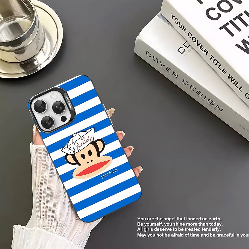 Famous Luxurious P-Paul F-Frank Phone Case For IPhone 17 16 15 14 11 12 13 Pro Max Plus Pro Colored Silver Cover