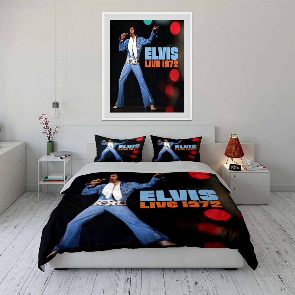 Elvis Presley Performance Design. Bettwäsche-Sets Bettbezug-Sets Bettbezüge Kissenbezüge(1*Bettbezug 2*Kissenbezüge ohne Bettdecke)