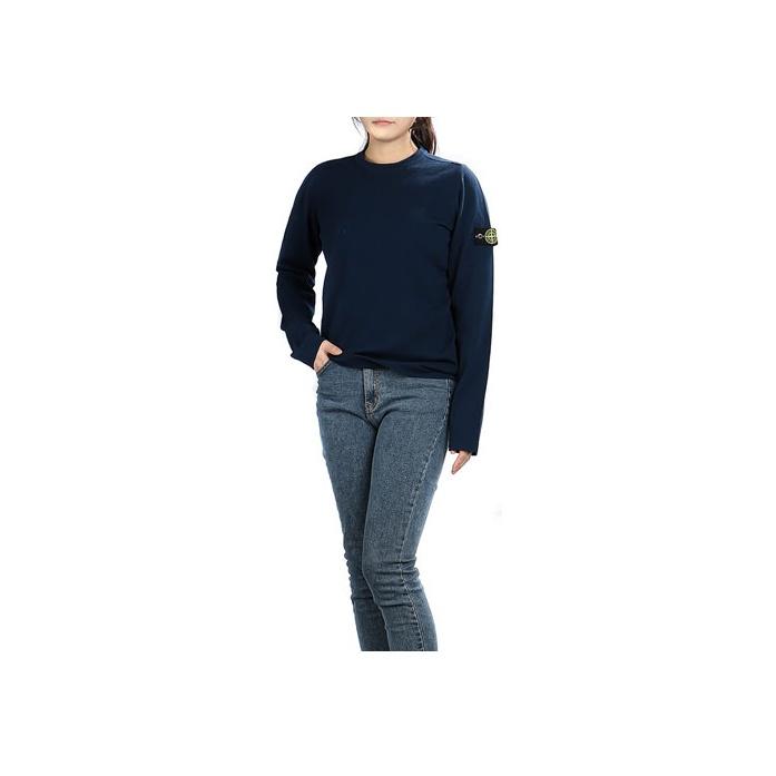 Stone Island Solid Color Logo Patch Crewneck Sweatshirt Kids sweatshirts 7616509A2-V0028