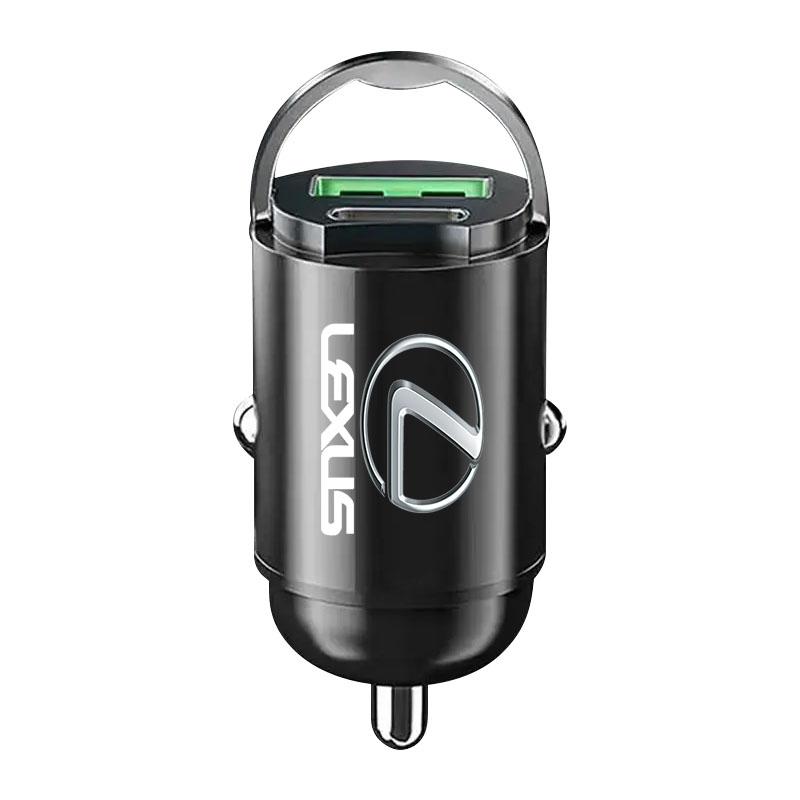 

1PCS Car Fast Charger USB Type-C Charging Adapter Accessories For Lexus GX470 LS400 LX470 LX570 RC350 UX250h ES350 RX450h чорний